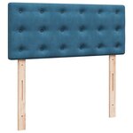 vidaXL Lit ottoman avec matelas et LED bleu foncé 90x200cm velours