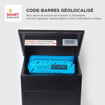 Boîte à colis moyenne 1 porte Noire à accès frontal Acier galvanisé SMART PARCEL BOX™