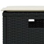 vidaXL Ensemble à manger de jardin coussins 5Pièces noir résine tressée