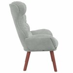 vidaXL Fauteuil relaxant Gris clair 69 x 74 x 93 cm Velours