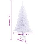vidaXL Arbre de Noël artificiel avec support 120 cm 230 branches