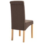 vidaXL Chaises à manger lot de 2 marron tissu