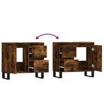 vidaXL Armoire de bain chêne fumé 65x33x60 cm bois d'ingénierie