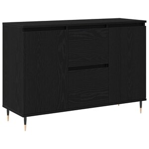 vidaXL Buffet Chêne noir 101 5 x 35 x 70 cm Bois d'ingénierie