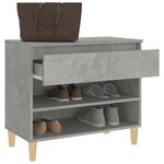 vidaXL Armoire à chaussures Gris béton 70x36x60 cm Bois d'ingénierie