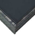 vidaXL Transat avec coussin 1-personne Gris 60 x 200 x 27cm polyrotin