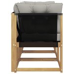 vidaXL Canapé d’extérieur milieu et coin avec coussin 3 Pièce Blanc