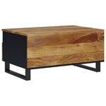 vidaXL Table basse 80x54x40 cm Bois de manguier solide et d'ingénierie
