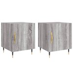 vidaXL Tables de chevet 2 Pièces sonoma gris 40x40x50cm bois d'ingénierie