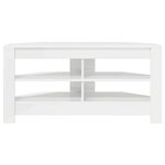 vidaXL MeubleTVd'Angle Blanc brillant 102 x 40 5 x 45 cm