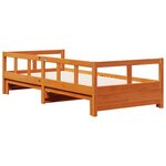 vidaXL Lit de jour sans matelas cire marron 90x200 cm bois pin massif