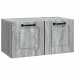 vidaXL Meuble TV mural Sonoma gris 59 5 x 31 x 30 cm Bois d'ingénierie