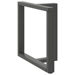vidaXL Pieds de table à manger en T 2 pièces Anthracite 80 x 35 x (72-73) cm Acier
