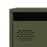 vidaXL Buffet vert olive 101 5x39x73 5 cm acier laminé à froid