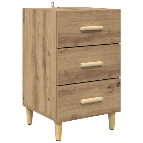 vidaXL Cabinet de chevet avec tiroir chêne artisanal 40 x 40 x 66 cm