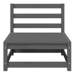 vidaXL Salon de jardin 2 Pièces avec coussins Gris Bois de pin massif