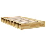 vidaXL Cadre de lit sans matelas 90x190 cm bois massif de chêne