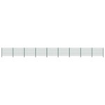 vidaXL Panneau de clôture avec poteaux Fer 15 3 x 1 2 m Vert