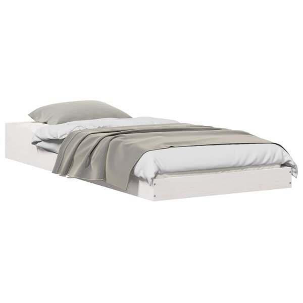 vidaXL Cadre de lit Blanc 90 x 200 cm Pin massif