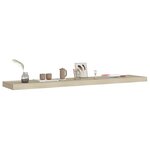 vidaXL Étagères murales flottantes 2 Pièces Chêne 120x23 5x3 8 cm MDF