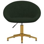 vidaXL Chaise de salle à manger Vert foncé Velours