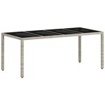 vidaXL Ensemble de salle à manger pour jardin 7 Pièces Gris clair