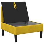 vidaXL Canapé moyen avec rangement Jaune Velours
