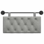 vidaXL Tête de lit suspendue Avec lumière LED Gris clair Velours