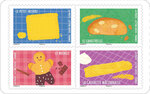 Carnet de 12 timbres - Biscuits français - Lettre verte