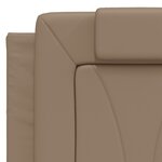 vidaXL Coussin de tête de lit cappuccino 140 cm similicuir
