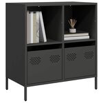 vidaXL Buffet noir 68x39x73 5 cm acier laminé à froid
