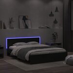 vidaXL Cadre de lit avec LED sans matelas noir 150x200 cm