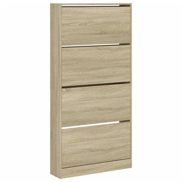 vidaXL Armoire à chaussures 4 tiroirs rabattables chêne sonoma