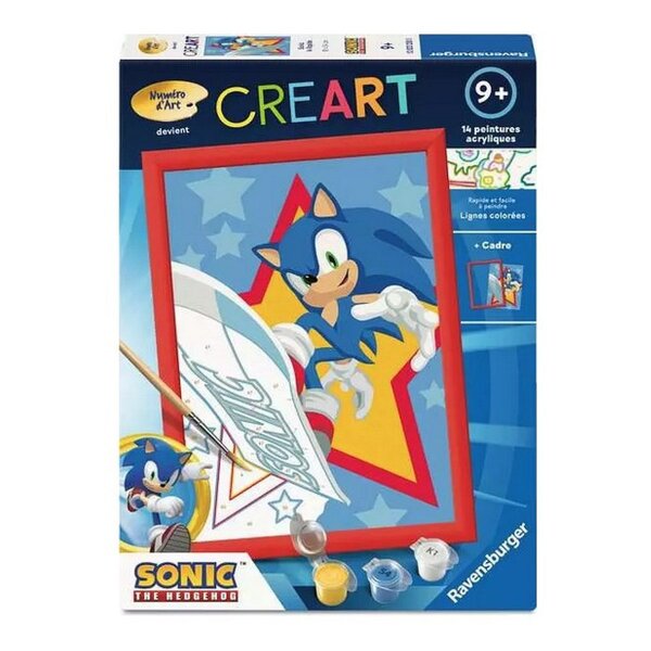 CreArt Peinture au numero Sonic a l aventure