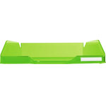 Corbeille à courrier combo midi translucide grainé linicolor - vert pomme - x 6 - exacompta