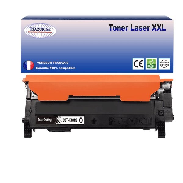 Toner compatible avec Samsung CLT-K404 pour Samsung XPress C430W - Noire -1 500 pages - T3AZUR