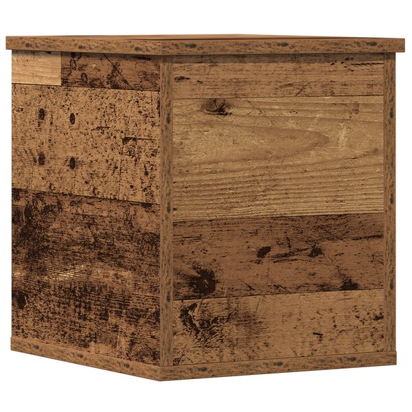 Coffre de rangement vidaXL avec couvercle en bois ancien 30x35x35 cm en bois reconstitué