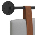 vidaXL Tête de lit suspendue Avec lumière LED Gris nuage PU antique