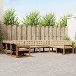 vidaXL Ensemble de canapés d'extérieur 9 Pièces Naturel et Beige