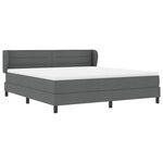 Lit box spring vidaXL avec matelas gris foncé 180x200 cm en tissu