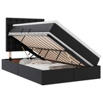 vidaXL Lit avec rangement et LED Noir 120 x 200 cm Simili cuir