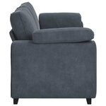 vidaXL Canapé à 3 places gris foncé 178 cm velours