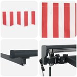 vidaXL Auvent Rétractable Rayure rouge et blanche 350x250 cm