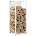 vidaXL Portant de bois chauffage blanc 25x25x60 cm