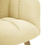 vidaXL Chaise de relaxation avec repose-pied Crème Tissu