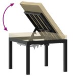 vidaXL Ensemble de banc de jardin avec coussins 3 Pièces noir