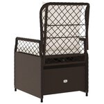 vidaXL Chaises inclinables de jardin lot de 2 marron résine tressée