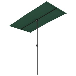 vidaXL Parasol de jardin avec mât en aluminium 180x110 cm vert