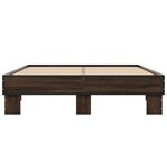 vidaXL Cadre de lit sans matelas chêne marron 140x190 cm