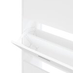 vidaXL Armoire à chaussures Blanc 63x24x147 cm Bois d'ingénierie